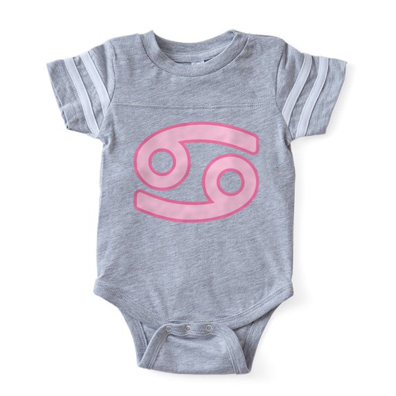 CafePress - Pink Zodiac Cancer - Cute Infant Baby Football Bodysuit