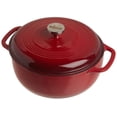 thumbnail image 1 of Dutch Oven Lodge, 6 cuartos de galón, hierro fundido esmaltado, color rojo especiado, 1 of 9