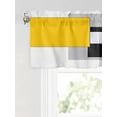 thumbnail image 6 of Valances for Windows Yellow Black White Geometric Rod Pocket Cafe Window Treatments Valance Curtains for Kitchen Bathroom Laundry Basement Windows 60"x18", 6 of 9