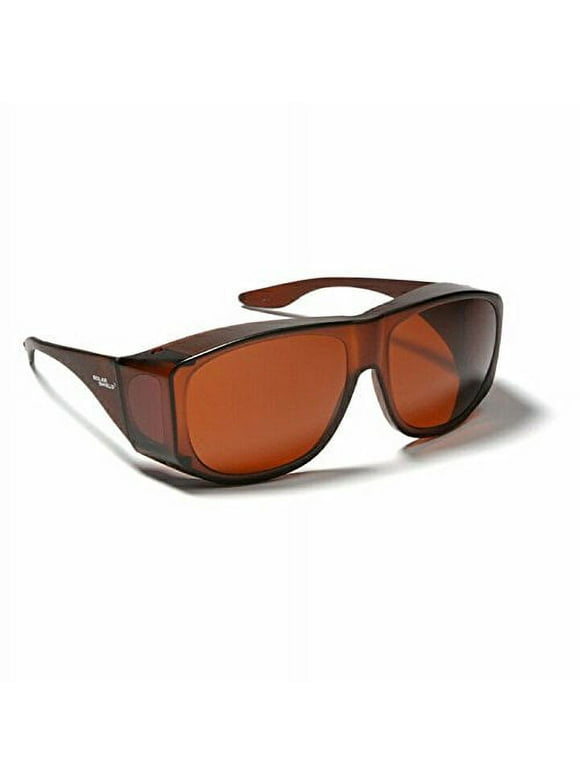 Blue Blocking Sun Shield Brown With Amber Lenses
