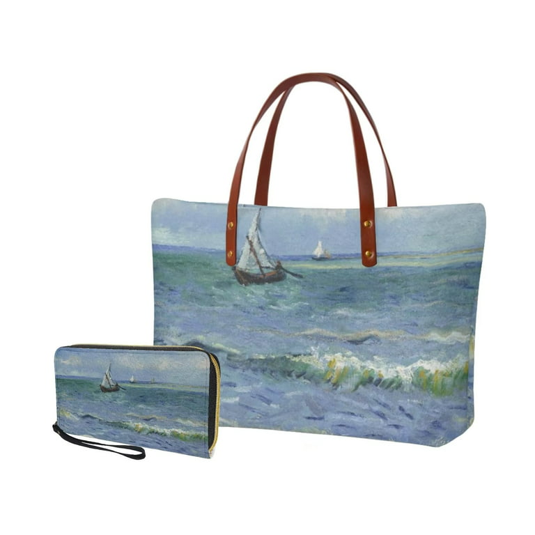 Renewold Fishing Boats on the Beach Handbags and Purses for Womens