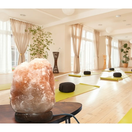 Hemingweigh Natural Himalayan Rock Salt 13 19lb Lamp With Wood Base Hemingweigh Natural Himalayan Rock Salt 13 19lb Lamp With Wood Base Large