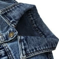 thumbnail image 4 of URMAGIC Kids Girl Long Sleeve Fringe hem Single Breasted Jean Coats Crop Denim Jacket Outerwear, 4 of 9