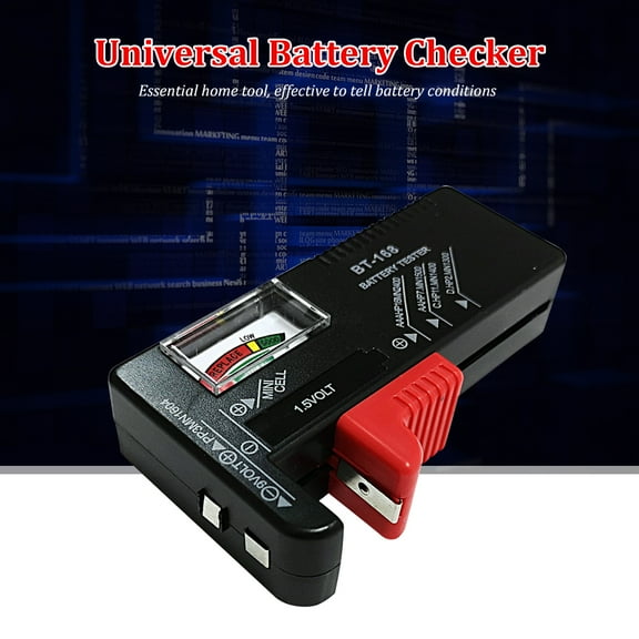 Mixfeer Battery Tester Checker Universal Battery Tester Monitor for AA AAA C D 9V 1.5V Button Cell Batteries Small Household Battery Life Level Test Meter