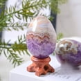 thumbnail image 3 of 1pc Natural Amethyst & Agate Carved Egg｜100-150g Meditation Stone, 3 of 5