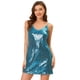 thumbnail image 1 of Disfraz de navidad Mini Vestidos De Lentejuelas de FiesEscote en V Sexy sin Mangas Disfraces De Halloween PaMujer Azul 3XL, 1 of 5