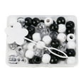 thumbnail image 2 of 70 piezas de para s de cabello, de rastas, de tubo, redondas para s de cabello para 70PCS Negro Blanco Transparente Colcomx Perlas para trenzar el cabello, 2 of 8