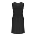thumbnail image 4 of Summer Dresses For Women 2025 Sevevn Fashion Women's Casual Comfortable Solid Sleeveless V-Neck Pocket Dress, 4 of 6