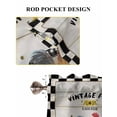 thumbnail image 6 of Country Chicken Living Room Curtains 2 Panel, Rustic Car Sunflowers Farmhouse Black White Plaid Cafe Window Treatment, Farmhouse Bedroom Bathroom Kitchen Curtains Drapes 104"x45", 6 of 6