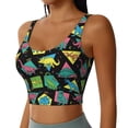 thumbnail image 2 of Pofeuu Geometric Dinosaur Print Sports Bra for Women Sexy Vest Yoga Running Gym Fitness Crop Bras Tops-Medium, 2 of 8