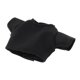 thumbnail image 1 of Camiseta a escala 1/6, ropa para muñecas de 2 pulgadas de largo, blusa ajustada, blusa corta Negro, 1 of 8