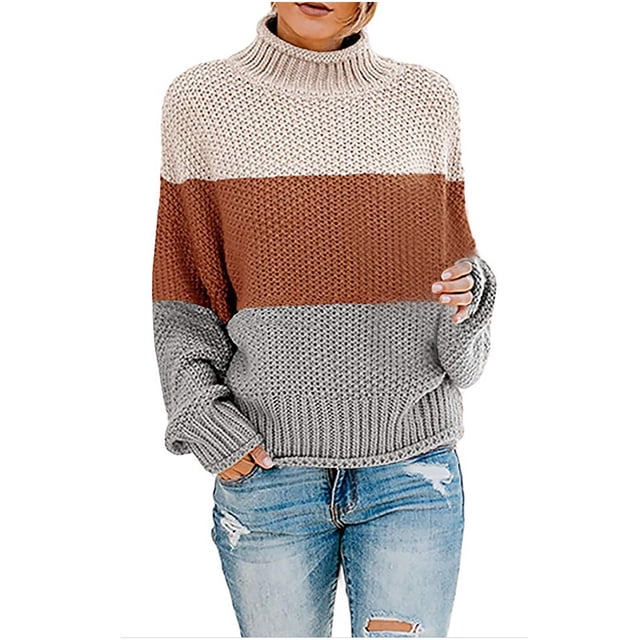 WEAIXIMIUNG Womens Off The Shoulder Sweater Casual Knitted Loose Long Sleeve Pullover