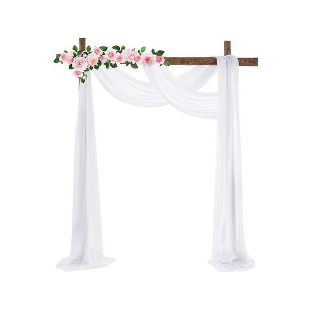 Yuarrent Poliéster Boda Drape Reutilizable Transpirable Interior Exterior Salón Compromiso Fiesta Celebración Telón de fondo Cortina Kits de decoración para fiestas Yuarrent HA065815-00B