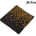 thumbnail image 5 of Servilletas de cóctel doradas, paquete de 20 servilletas desechables con confeti de lunares dorados, ideales para decoración de fiesta de boda y cumpleaños, 5 of 5