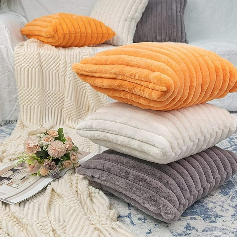 Pack of 4 Throw Pillows Insert Ultra Soft Bed & Couch Sofa Decorative  Pillows