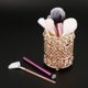 thumbnail image 5 of Organizador de soporte de almacenamiento Zulema para brochas de maquillaje de cristal Oro, 5 of 8