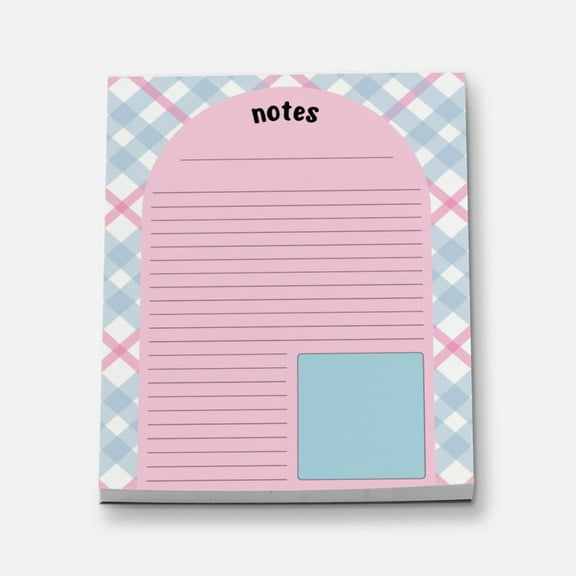 Pastel Gingham Mini Stationery Notepad