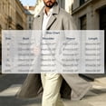thumbnail image 4 of NOLVAREN Men's Long Trench Coat, Water-Repellent Button Front Jacket with Peak Lapel, Lining and Exterior Pockets for Casual and Work Wear S - 3XL, 4 of 8
