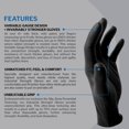 thumbnail image 3 of Guantes industriales desechables de nitrilo PermaSafe HD Black XL, 3 of 8