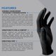 thumbnail image 3 of Guantes industriales desechables de nitrilo PermaSafe HD Black XL, 3 of 8