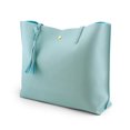 thumbnail image 3 of Women Tote Bag Tassels Leather Shoulder Female Handbags - Light Blue, 3 of 6