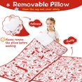 thumbnail image 3 of Red Christmas Snowman Pattern Toddler Nap Mats for Kids Preschool,50"x20" Sleeping Mat Bag or Kids,Toddler Sleeping Bag,Toddler Nap Mat or Daycare, 3 of 6