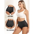 thumbnail image 2 of Women's Cotton Underwear High Waisted 4 Pack, Breathable Panties for Ladies, Soft Full Coverage Multipacks Briefs, 2 of 6