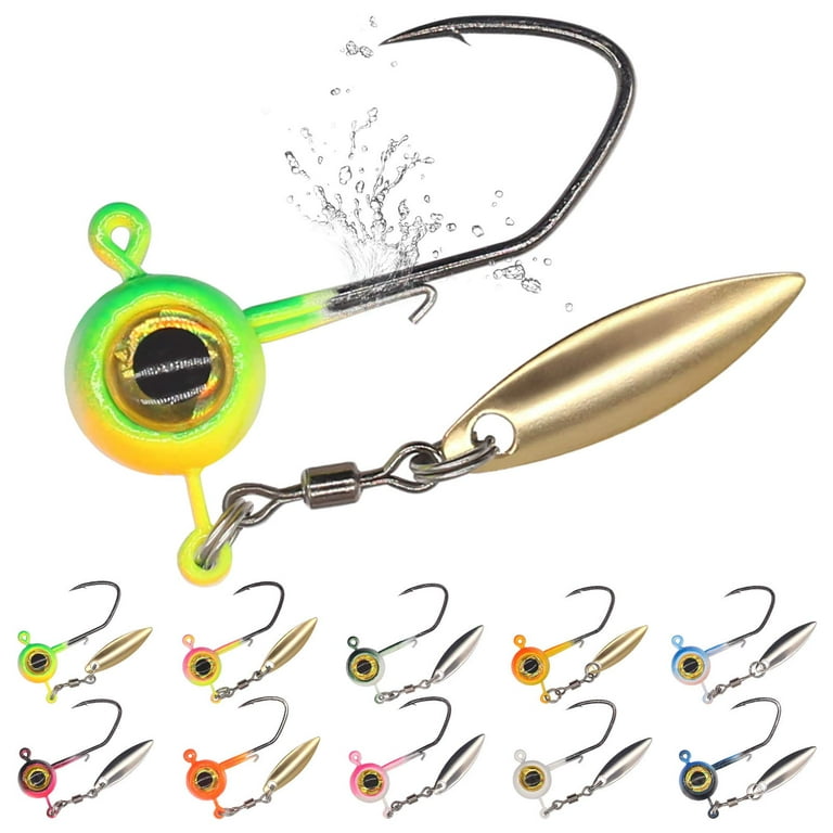Crappie-Jig-Heads-Under-Spinner-Jigheads for Crappie Fishing Jigs Small  Lead Head Jig Hook Lure kit 50 Pack 1/8 1/16 1/32 oz (Crappie Jigheads
