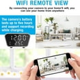 thumbnail image 2 of Ourlova 1080p Full HD WiFi Mini Camera Clock, Night Vision, Motion Detection, Wireless Charging Alarm Camcorder, 2 of 8