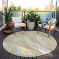 thumbnail image 6 of Addison Rugs Chantille Indoor/Outdoor Transitional Waves Gold Washable Round Rug, 8' x 8', 6 of 6