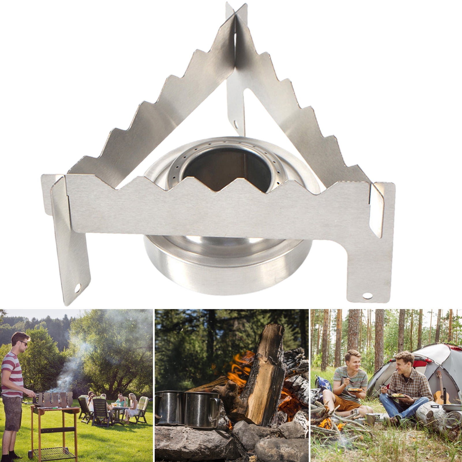 Limei 3Pcs/Set Stove Holder Bracket Stove Stainless Steel Cooking