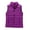 Purple M, variant on Winter Women Vest Coat Thickened Padded Zipper Closure Stand Collar Sleeveless Solid Color Windproof Heat Retention Outdoor Down Waistcoat