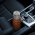 thumbnail image 5 of Leopard Print 29oz Stainless Steel Insulated Thermos with Tea Filter, 360° Printed Travel Bottle, Leakproof BPA-Free Flask with Anti-Slip Base, 304 Inner & 201 Outer, Vacuum Cup, 5 of 6