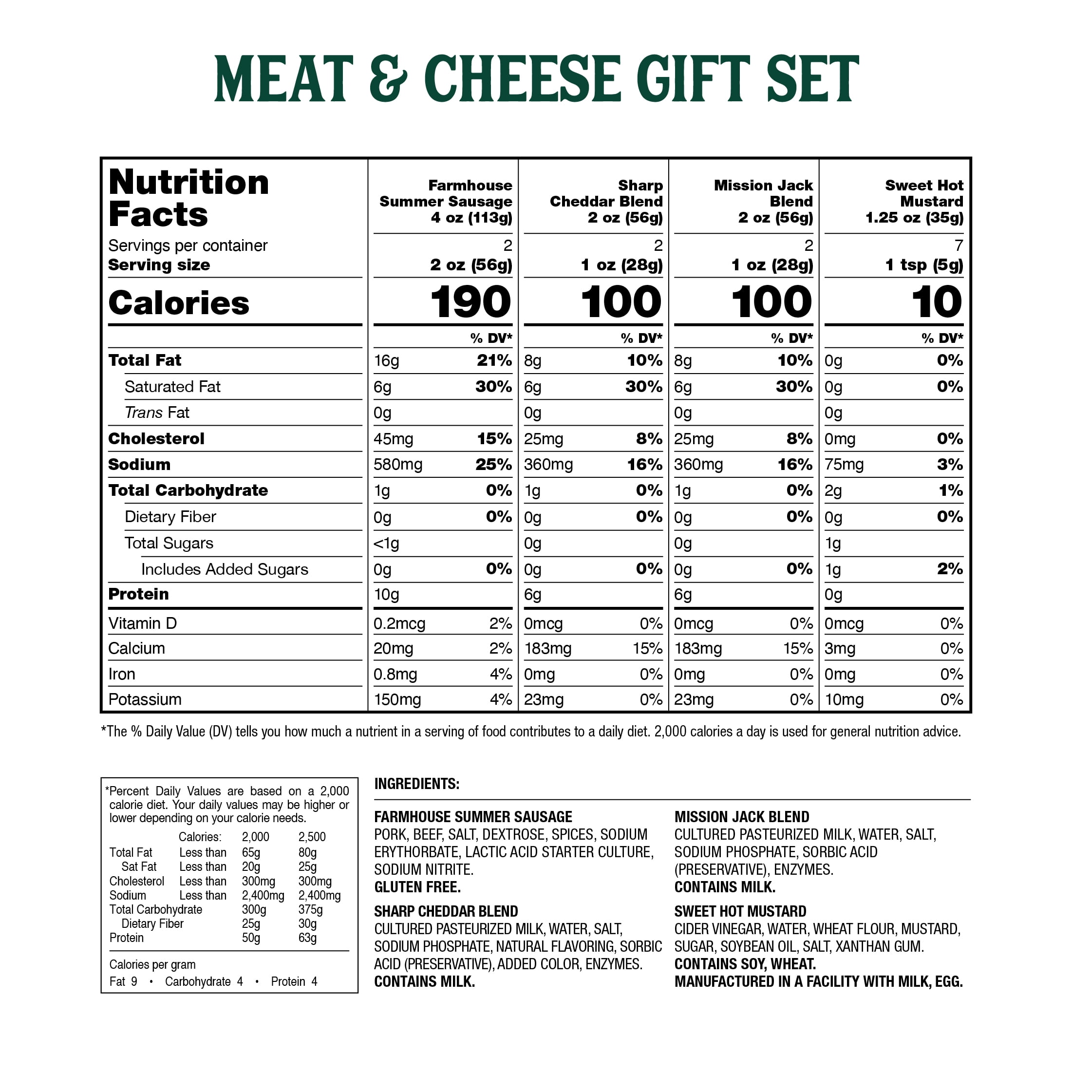 (2 pack) Hickory Farms $9.97 Meat & Cheese Gift Box Gourmet Charcuterie Set