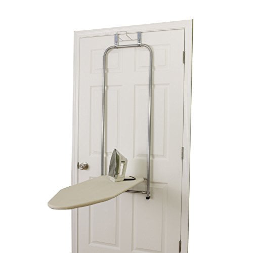 Details about   Household Essentials 144222 Over The Door Small Ironing Board With Iron Holder 
