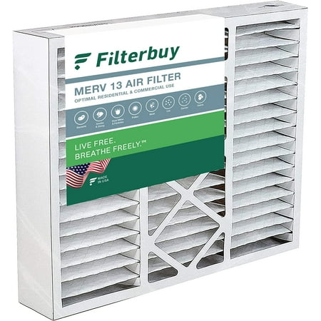 

Filterbuy 20x25x5 MERV 13 Pleated HVAC AC Furnace Air Filters for Amana BDP Coleman Electro-Air Five Seasons Gibson Goodman Nordyne Totaline and York (1-Pack)