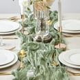 thumbnail image 3 of 13Ft Table Runner for Wedding, Long Cheesecloth Table Runner Linen Table Runner Gauze Tablecloth for Party Wedding Christmas Table Decor, 3 of 7