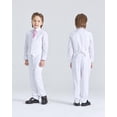 thumbnail image 5 of Boys 5 Piece Slim Fit Suit Set, Solid Formal Dresswear of Jacket Vest Pants Shirt and Tie, 5 of 12