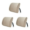 thumbnail image 1 of Transemion Relieve Back Pain Memory Cotton Lumbar Support Pillow Wide Application light brown 33x32x10cm 3Set, 1 of 6