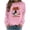 W6-NSLGXD Pink Sweatshirt Women, variant on NSLGXD Women's Halloween Sweatshirts Cute Ghost Graphic Pullovers Vintage Fall Crewneck Long Sleeve Sweat Tops Halloween Costumes S-2XL