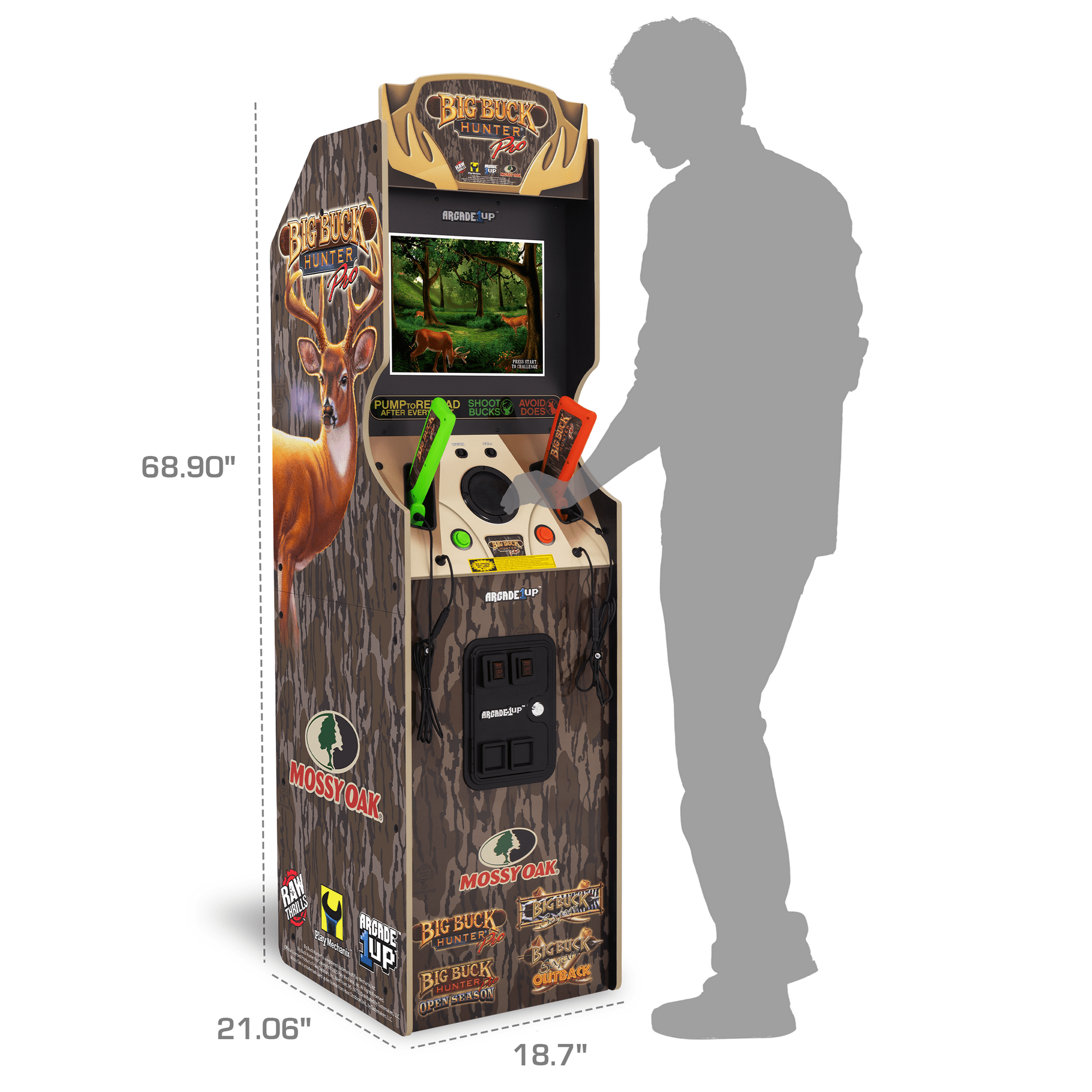 Arcade1Up Big Buck Hunter Mossy Oak Deluxe Arcade Machine, built