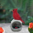 thumbnail image 1 of Estatua de pájaro rojo Shamjiam de Navidad adorno de mesa interior exterior, 1 of 8