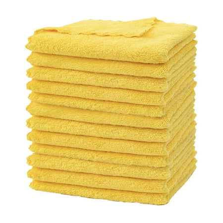 Leodye 12PCS Velvet Absorbent Kitchen Towel - Multifunctional Hand/Table Cleaning Cloth -11.81*11.81in