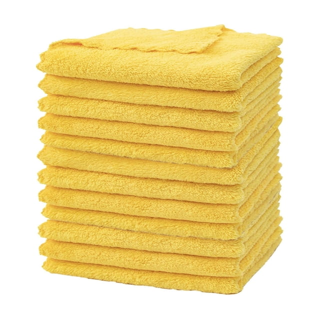 Velvet Feel Microfiber Cleaning Cloths - Super Absorbent, Soft Texture, for Kitchen, Dishes, Tables, and Glass Wiping