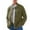 Army Green, variant on Men’s Stand Collar Button Front Wool Blend Jacket Casual Regular Fit Outerwear with Patch Pockets for Everyday Wear Army Green 3XL