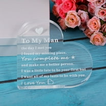 Heartfelt Acrylic Heart Plaque Personalized Romantic Gift for Husband Boyfriend Anniversary Birthday Valentine's Day Christmas Engagement Wedding I Love You Token Couple's Keepsake 4 Inch