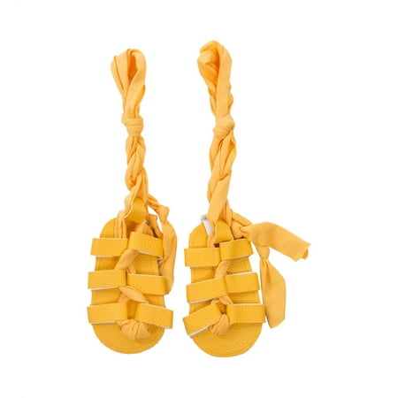 

Puloru Newborn Girl PU Leather High Bandage Sandals Summer Size 0-18M