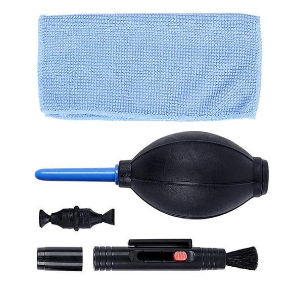 3 in 1 Suit Dust Cleaner Air Blower Wipe Clean Cloth kits for DSLR VCR Camera Camera Cleaning Lens Brush