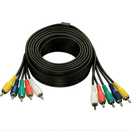 Vericom ACV06-01310 5 RCA RGB and L-R Audio Component Cables - 3ft.
