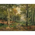 thumbnail image 3 of Heinrich Böhmer 24x20 Black Modern Framed Museum Art Print Titled - A Sun-Lit Forest with a Roe Deer, 3 of 5